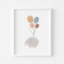 Boho färg elefant poster