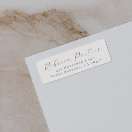 Boho Färg Elegant Script Enkel Returadress Returadress Etikett