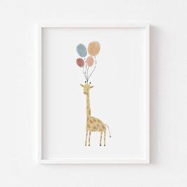 Boho färg Giraffe-utskrift Poster