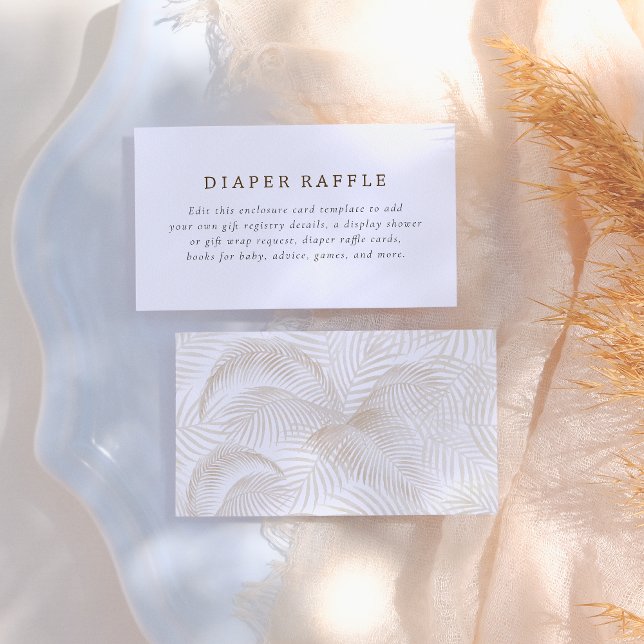 Boho Färg Palmblad Minimalistisk Bebis Shower Tilläggskort (Skapare uppladdad)