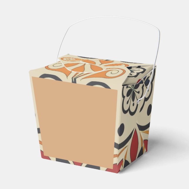 Boho Favor Box i varmsand accent Presentaskar (Framsidan Sidan)