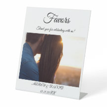 Boho Favor Foto Piedestal Skylt