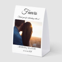 Boho Favor Foto Piedestal Skylt