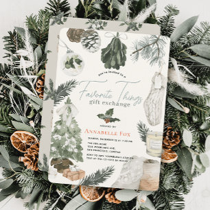 Boho Favorite Sak Gift Exchange Helgdag Inbjudningar
