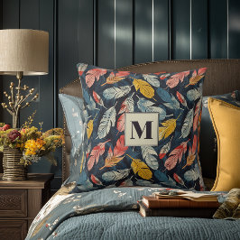 Boho Feasted Flair Monogram-dekorfärg Kudde