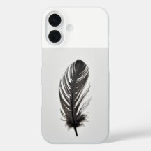 Boho Feather Art Phone Case - Elegant Minimalist D