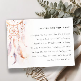 Boho Feather Dreamcatcher Bokar for Baby Shower Tilläggskort