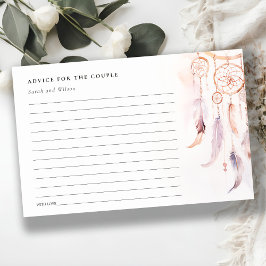 Boho Feather Dreamcatcher Bröllop OSA QR-kod