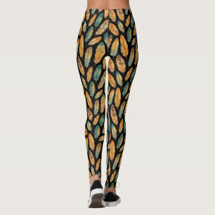 Boho Feather Mönster Leggings