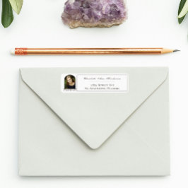 Boho Feather Ram Photo Studenten Adress Returadress Etikett