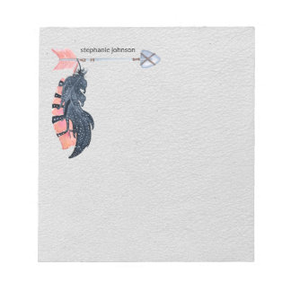 Boho Feathers and Arrow Personlig Anteckningsblock