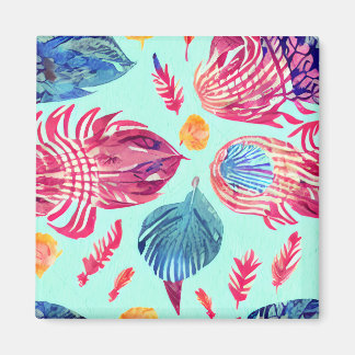 Boho Feathers Mönster Magnet