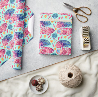 Boho Feathers Mönster Presentpapper