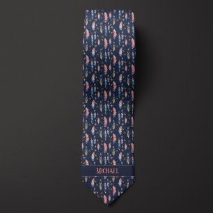 Boho Feathers på Midnight Blue Slips