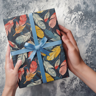 Boho Feathers Presentpapper