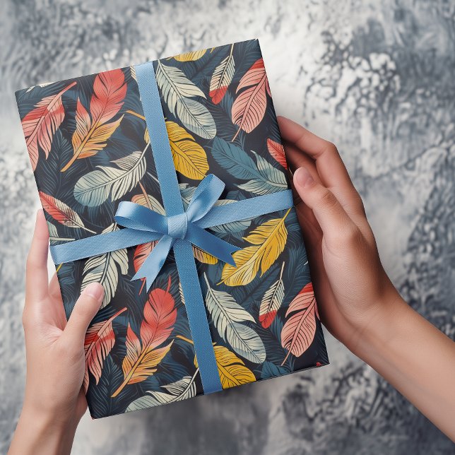 Boho Feathers Presentpapper (Skapare uppladdad)