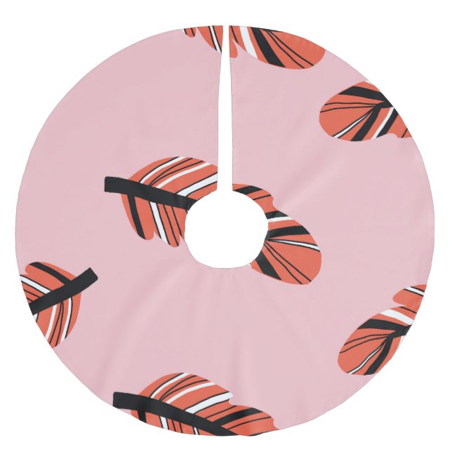 Boho Feathers: Vintage Repeat. Julgransmatta Borstad Polyester (Framsidan)