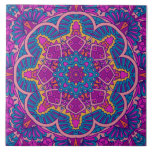 Boho Festive Mandala Kakelplatta<br><div class="desc">Omvandla din dekoration med en Boho Festive Mandala keramisk bricka. Handgjort,  färglöst och perfekt för en unik,  konstnärlig beröring - beställ dig nu!</div>