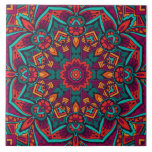 Boho Festive Mandala Kakelplatta<br><div class="desc">Omvandla din dekoration med en Boho Festive Mandala keramisk bricka. Handgjort,  färglöst och perfekt för en unik,  konstnärlig beröring - beställ dig nu!</div>