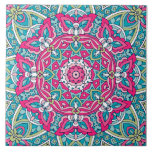 Boho Festive Mandala Kakelplatta<br><div class="desc">Omvandla din dekoration med en Boho Festive Mandala keramisk bricka. Handgjort,  färglöst och perfekt för en unik,  konstnärlig beröring - beställ dig nu!</div>