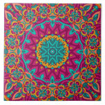 Boho Festive Mandala Kakelplatta<br><div class="desc">Omvandla din dekoration med en Boho Festive Mandala keramisk bricka. Handgjort,  färglöst och perfekt för en unik,  konstnärlig beröring - beställ dig nu!</div>