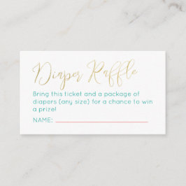 Boho Fiesta Diaper Raffle Biljett-höljeskort Tilläggskort
