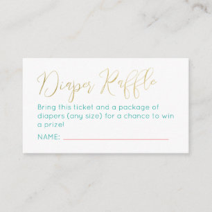 Boho Fiesta Diaper Raffle Biljett-höljeskort Tilläggskort