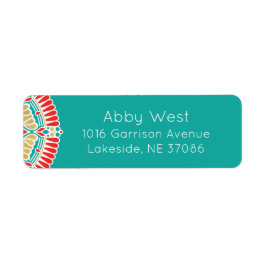 Boho Fiesta Return Address Label Returadress Etikett