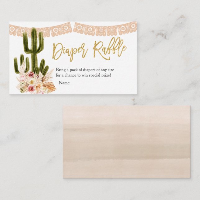 Boho Fiesta Taco "bout Kärlek par djurutrymmeskort Tilläggskort (Fram/baksida)