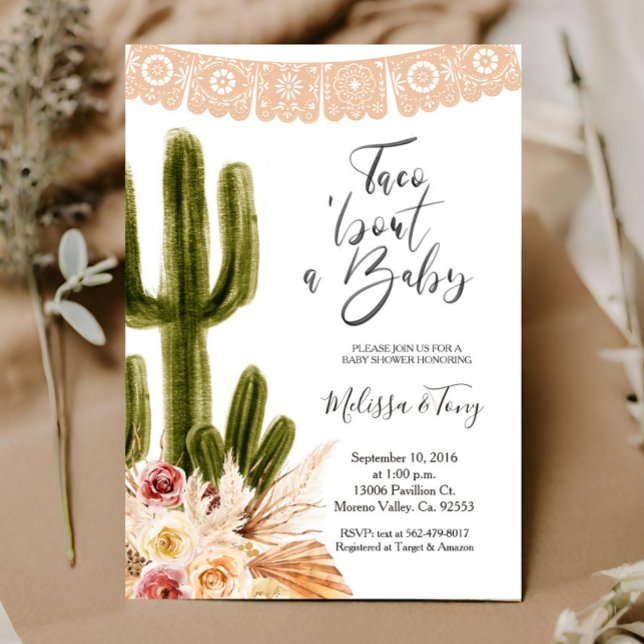 Boho Fiesta Taco 'bout Love BABY Shower Inbjudan (Skapare uppladdad)