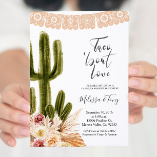 Boho Fiesta Taco 'bout Love Par Shower  Inbjudningar