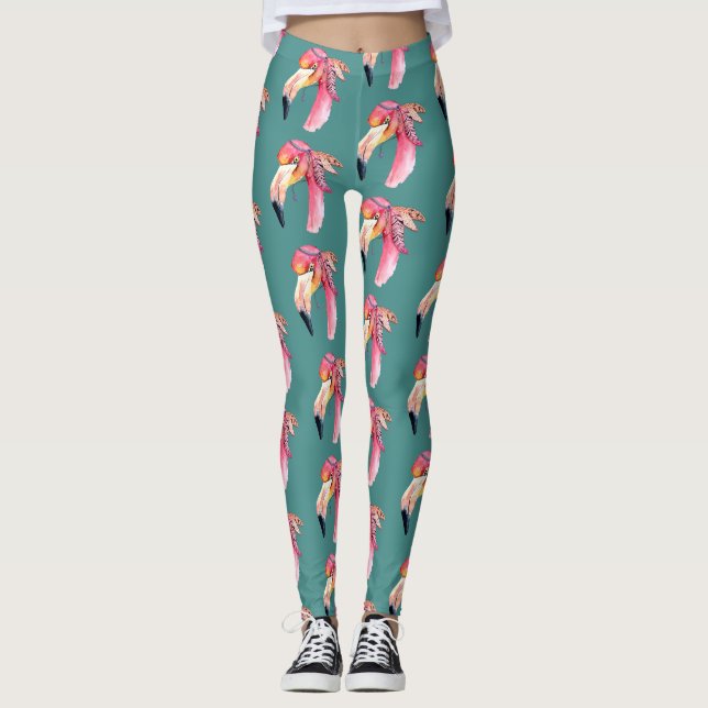 Boho Fiona Flamingo Byxor (Framsida)