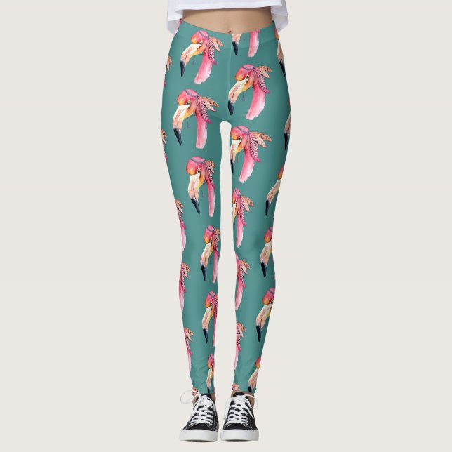 Boho Fiona Flamingo Leggings (Framsida)