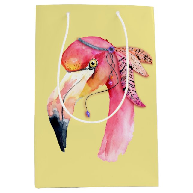 Boho Fiona Flamingo presentpåse (Framsidan)