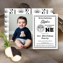 Boho First Resa runt Sol 1:a födelsedagen Party