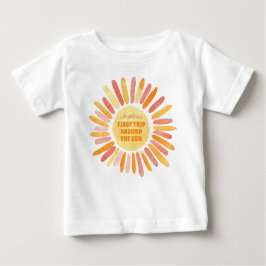 Boho First Resa runt Sol 1:a födelsedagen Party T Shirt