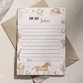 Boho First Rodeo Time Capsule Note-meddelandekort Tack Kort