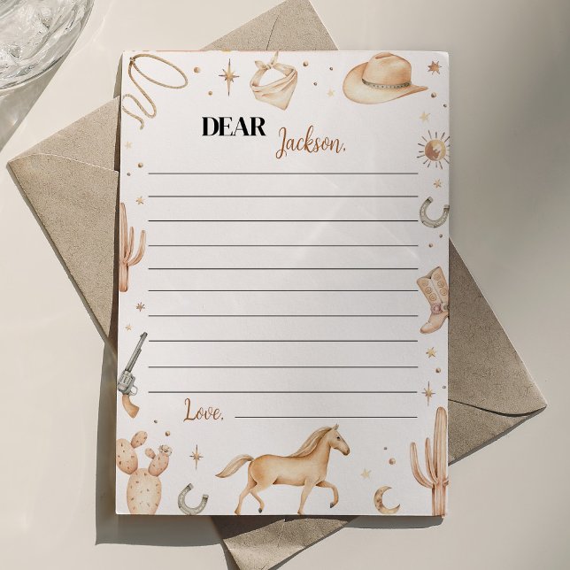 Boho First Rodeo Time Capsule Note-meddelandekort Tack Kort (Skapare uppladdad)