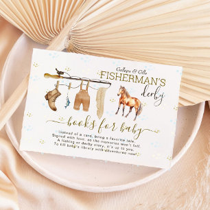 Boho Fishing Derby Baby Shower Bokar för Baby Tilläggskort