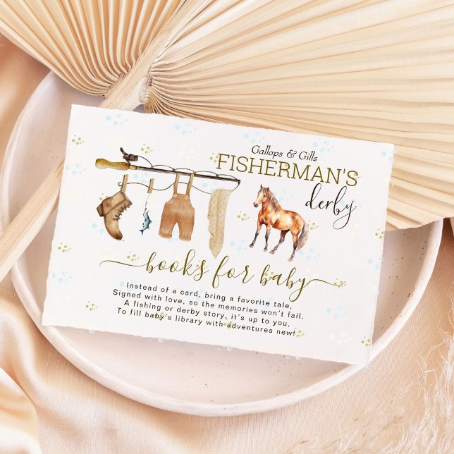 Boho Fishing Derby Baby Shower Bokar för Baby Tilläggskort (Skapare uppladdad)