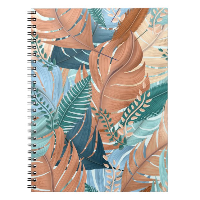 Boho-fjädrar Anteckningsbok (Framsidan)