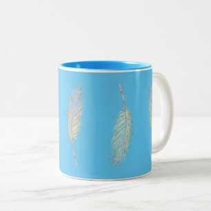 Boho-fjädrar Två-Tonad Mugg