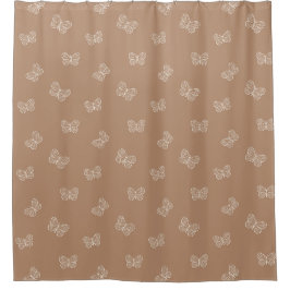Boho fjärilmönster neutral modern mellanbrun