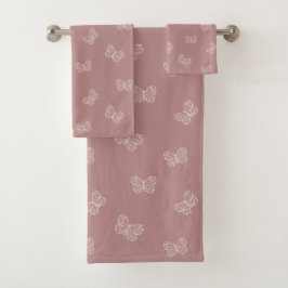 Boho fjärilmönster neutral modern rosa mauve