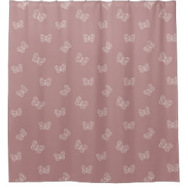 Boho fjärilmönster neutral modern rosa mauve