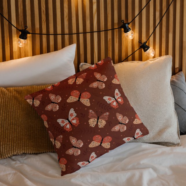Boho Fjärilsmönster - Höstdekor för Hemmet Kudde (Skapare uppladdad)