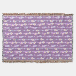 Boho fjäthers pärlor water art mönster throw filt