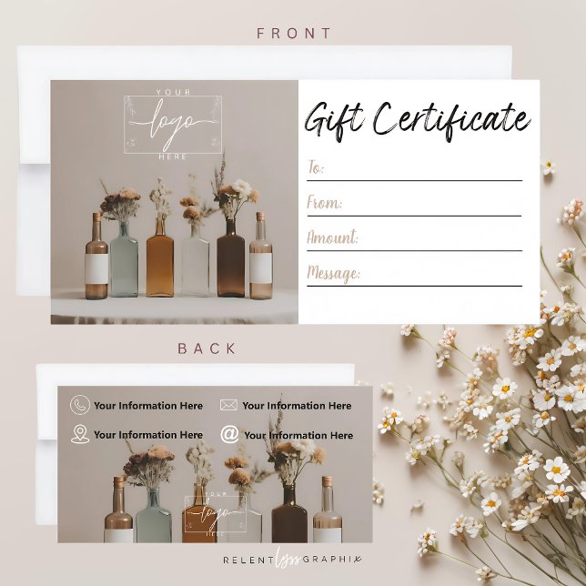 Boho Flaskor | Blommor | Presentkort (Skapare uppladdad)