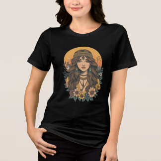 Boho Flick T-Shirt | Estetisk Blommig Vintage Stil