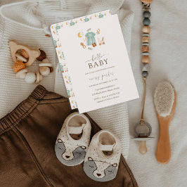 Boho Flicka Clothes Baby Shower-inbjudan Inbjudningar